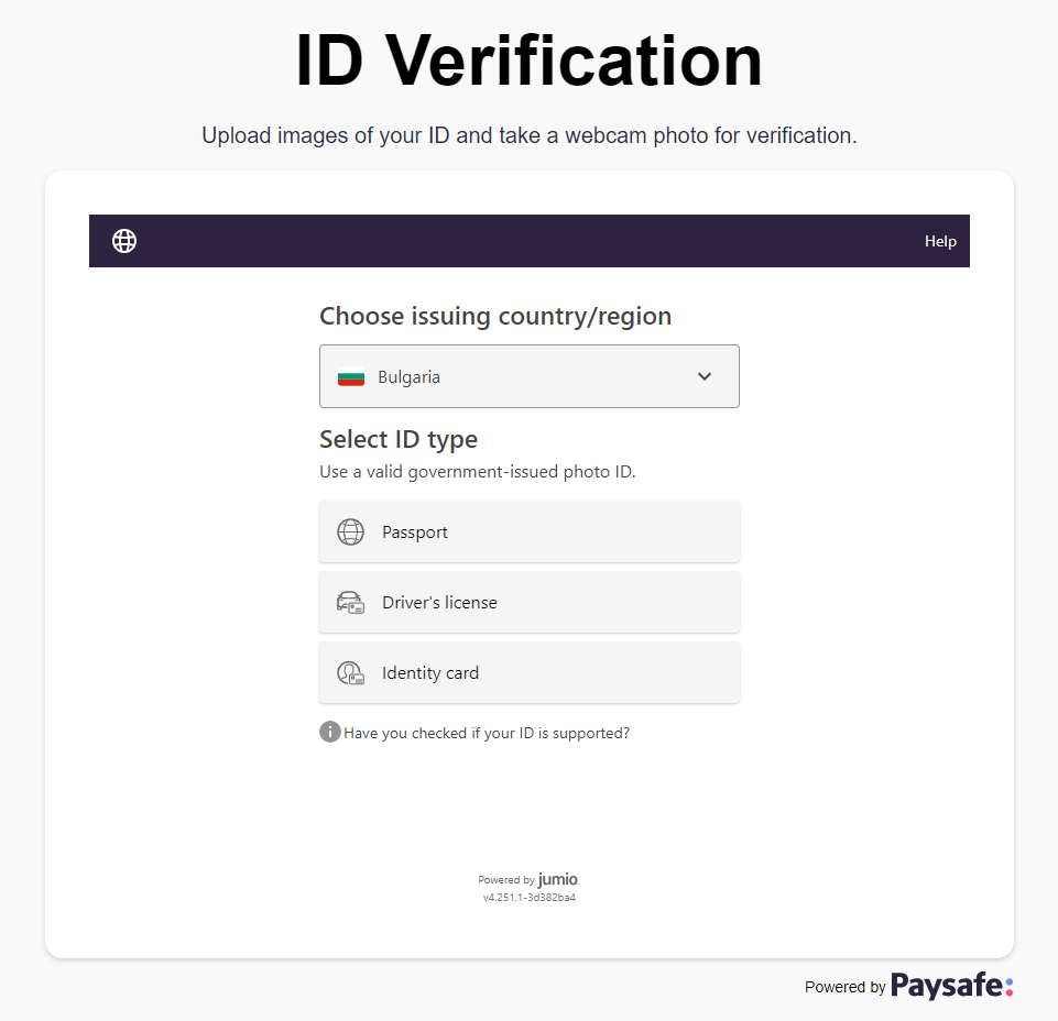 KYC ID Verification step